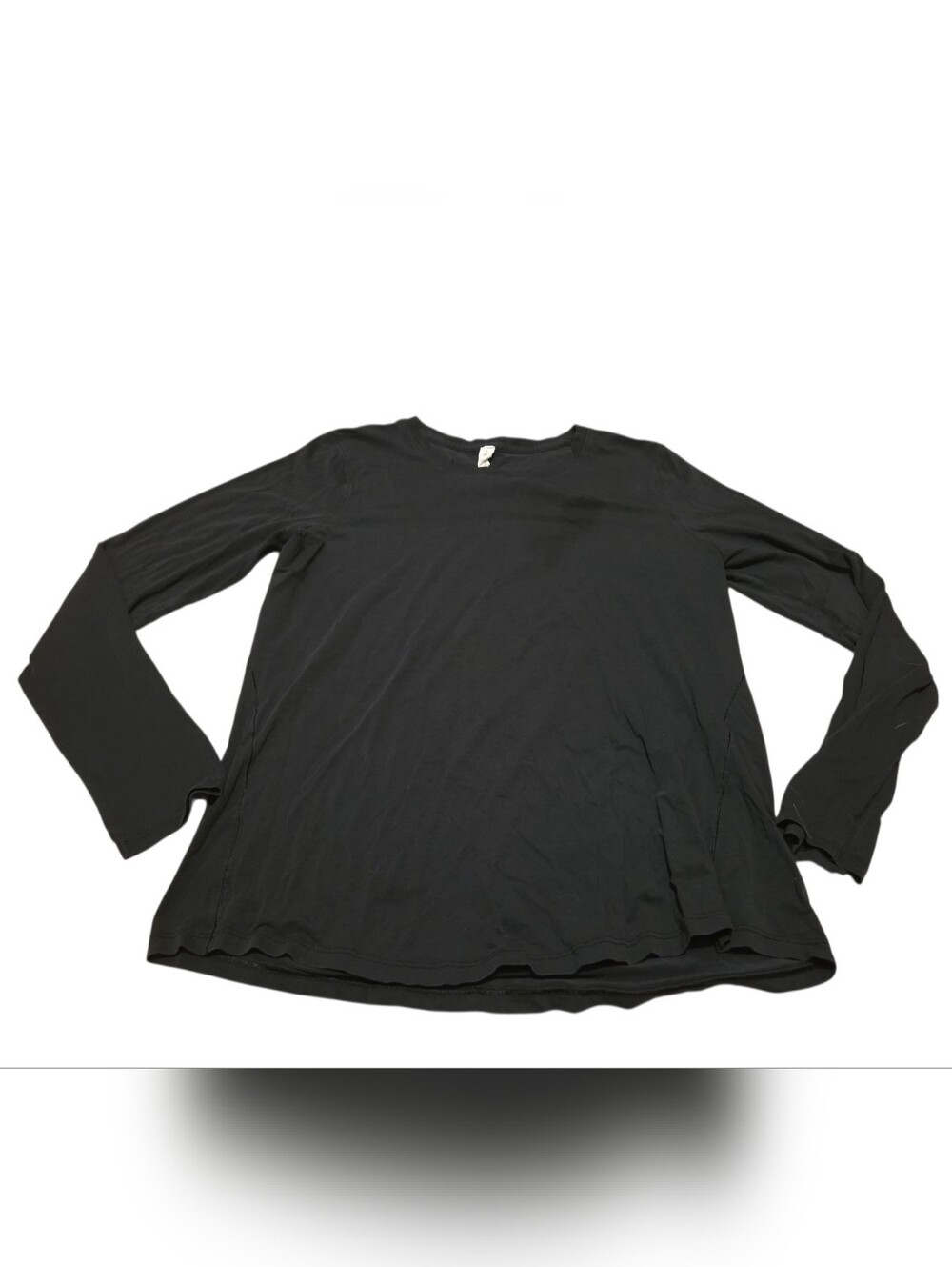 Women’s Lululemon Emerald Long Sleeve Black Size 8 Pima Cotton Workout Shirt